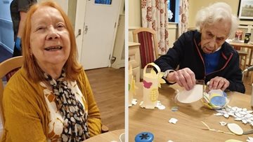 Manchester care home Residents enjoy arts and craft afternoon